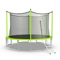 thumbnail image 3 of 12FT Trampoline for Kids Adults, BTMWAY Recreational Trampoline with Enclosure Net, Indoor Outdoor Trampoline with Basketball Hoop, Ladder, Jumping Exercise Trampoline for Backyard, Garden, Green, 3 of 13