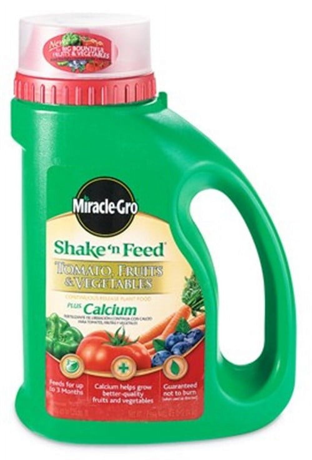 Miracle-Gro Shake 'n Feed Tomato, Fruits & Vegetables Continuous Release Plant Food Plus Calcium, 4.5 lbs