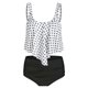 thumbnail image 2 of Greeniant Traje de baño sin mangas de cintura alta con estampado de hojas digitales de piezas para mujer Traje de baño No.11 L Greeniant OD001368-63, 2 of 4