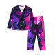 thumbnail image 1 of Fotbe Neon Toy Cat Reflections Conjunto de Pijama de Manga Larga para Mujer con Estampado, Ropa de Dormir de 2 Piezas, Conjunto de Casa Suave y Cómodo con Bolsillos-Small, 1 of 7