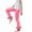 Hot Pink, variant on OGLCCG Kids Girls Leggings Full Length Athletic Yoga Legging with Ruffle Trim Solid Color Elastic Waist Soft Tight Pants 3-12 Years