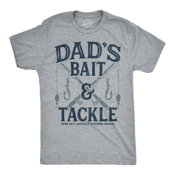 Mens Funny T Shirts Dads Bait and Tackle Sarcastic Fathers Day Graphic Novelty Fishing Tee for Men Graphic Tees
