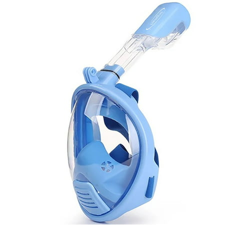 Hypoallergenic Silicone Facial Lining - Snorkel Mask Sea View 180 Degree，EasyBreath Snorkeling Mask Full Face,