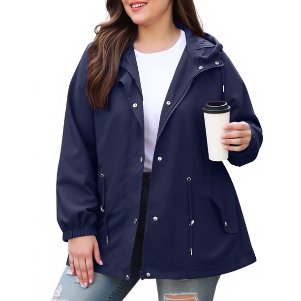 Chaquetas y abrigos casuales con capucha de manga larga para mujer, abrigos y chaquetas resistentes al viento para excursiones de senderismo al aire libre, impermeables con capucha, rompevientos, abri