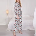 thumbnail image 3 of Picia Hand Drawn Strawberry Pattern Women’s Long-Sleeve Sleepwear Set - Soft 2-Piece Loungewear with Pockets, Comfy PJs for Relaxing Nights-XX-Large, 3 of 7