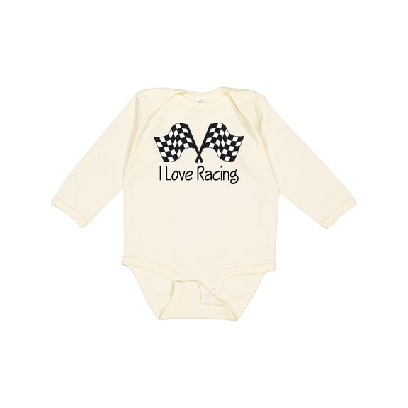 Inktastic I Love Racing Boys or Girls Long Sleeve Baby Bodysuit