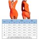 thumbnail image 2 of Traje de baño Trajes de baño de mujer Trajes de baño de 3 piezas de corte alto con cubierta de malla (Naranja XL) Cgtredaw Naranja T XL para Mujer, 2 of 6