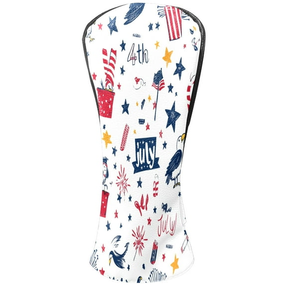 Golf Club Head Cover Waterproof Leather Golf Accessories HeadCovers Set Driver Headcover for Women Men July Cute Pattern