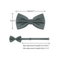 thumbnail image 2 of INSPIRE CHIC Men's Grids Patterned Solid Color Adjustable Pre-tied Bow Tie Grey, 2 of 4