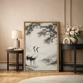 thumbnail image 2 of Framed Canvas Print Chinese Crane Wall Art Elegant Oriental Bird Nature Decorative for Living Room Bedroom - 24"x36" NATURAL, 2 of 8