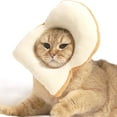 thumbnail image 6 of Ludlz Soft Bread Slice Elizabeth Pet Recovery Cone for Cats Small Dogs, Cute Bread-Shaped Collar, Protective Neck Cone, Cartoon Costume for Pet Show Cosplay, Toast Cat Headdress Headgear, 6 of 8