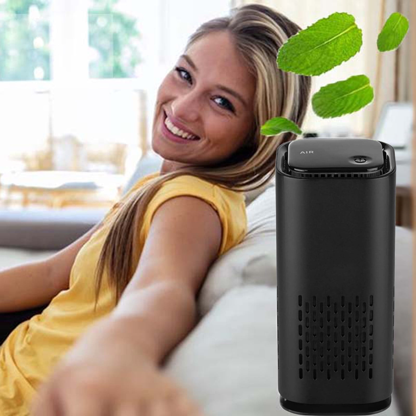 Eqslft Pet Air Purifier for Home Large Room Cat Pee Smell Covers Up To 990 Ft² Quiet 360° Intake Air Cleaner For Odor Dander