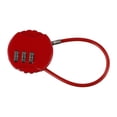 thumbnail image 3 of Wire Rope Combination Lock 3 Digit Code Lock Password Motorcycle Helmet Metal Keyed Padlock Travel Anti-Theft Locks, 3 of 12