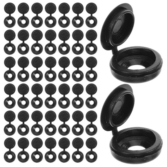 100 Pcs Self-tapping Screw Cap Hinges Hinged Cover Decorative Caps The Cross Plugs Accessories for Car Plastic