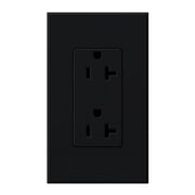 Lutron Nova T NTR-20-BL 20A Classic Duplex Receptacle, Black