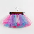 thumbnail image 5 of Toddler Girl Mesh Tutu Skirt Colorful Plush Ball Layered Tulle Skirt Princess Birthday A-Line Dance Skirt+Headband White Tutu Skirt for Girls, 5 of 6