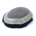 thumbnail image 4 of Prothesis with Grey Hair Natural Hair Wig 100% Indian Remy Human Hairpiece Men's Capillary Man Toupee System Hairline, 4 of 6