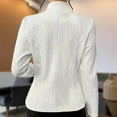 thumbnail image 5 of MORTTIC - Women's Single-Breasted Long Sleeve Jacket with Lapel Collar, Elegant Fall/Winter Blazer for Work & Casual, 5 of 6
