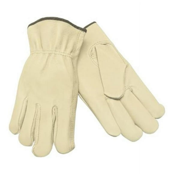 MCR 127-3400L Unlined Driver Gloves Economy Grain Pigskin Large