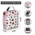 thumbnail image 3 of Ladybug Insulated Lunch Bag Box Student Reusable Lunch Bag with Side Pocket Lunch Box Containers Picnic Beach, 3 of 5