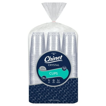 Chinet Cut Crystal Plastic Cup Clear 10 oz 150-count