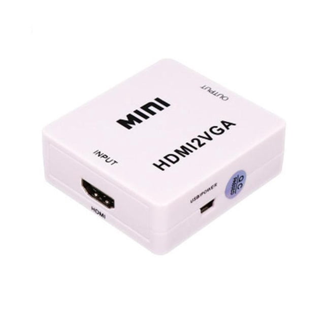 Mini HDMI-compatible To VGA Converter Box Digital To Analog Audio Video Adapt к_