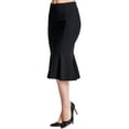 thumbnail image 3 of Sarit Skirt - Women's Seamed Ponte mermaid midi skirt, 3 of 4