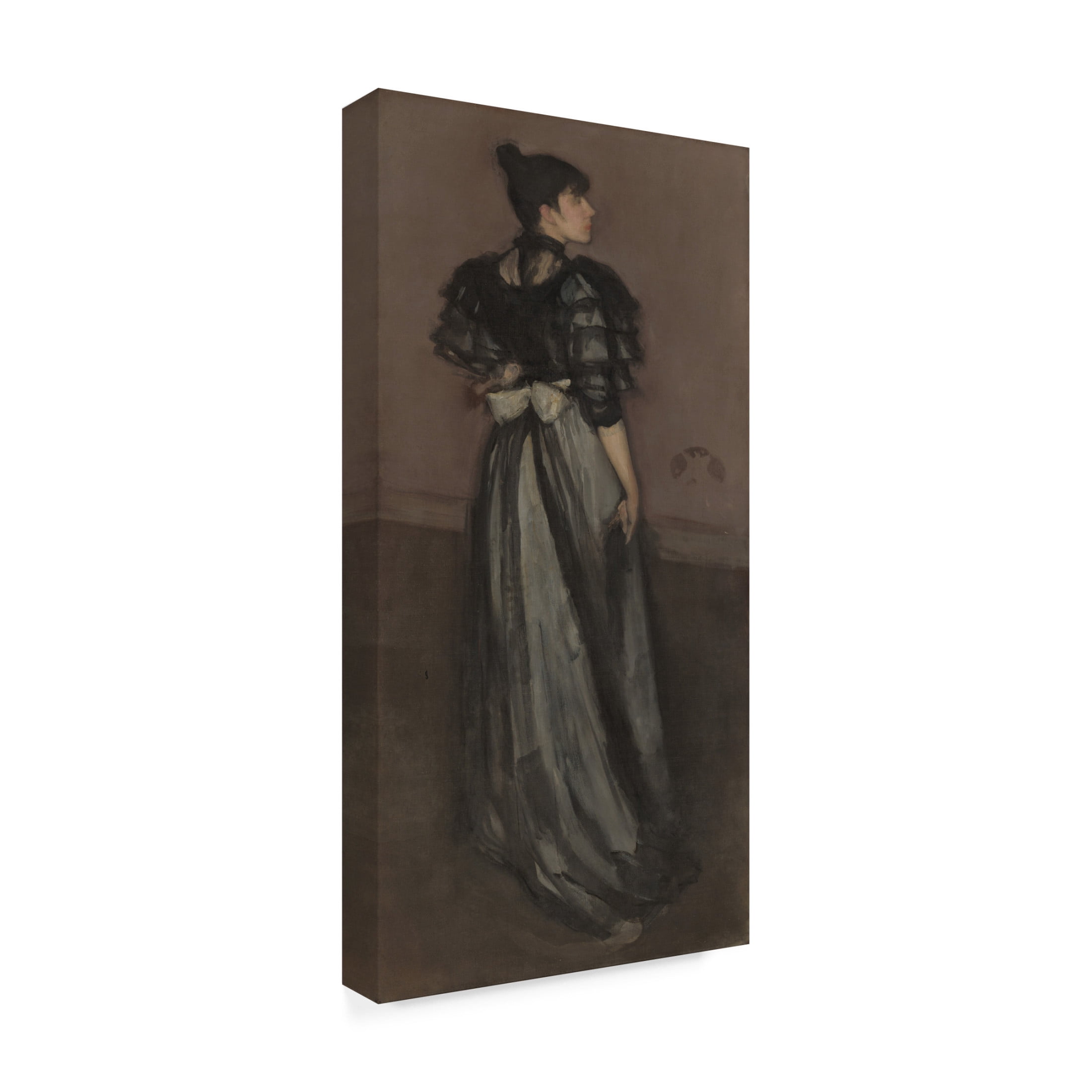 James Abbott McNeill Whistler 'Mother of Pearl and Silver: The Andalusian, c.1888-1900' Canvas Art - 24 x 47 Inches