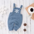 thumbnail image 6 of Mercatoo Newborn Baby Girl Boy Knitted Sweater Romper Infant Clothes Shoulder Strap Knit Jumpsuit Bodysuit Overall Clothing, 6 of 9