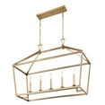 thumbnail image 5 of Warm Brass Five Light Linear Chandelier from the Townsend Collection, 5 of 5