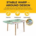 thumbnail image 4 of Happy Easter Table Cloths for 3 Foot Rectangle Tables, Colorful Spring Eggs Green Wooden Patio Waterproof Elastic Fitted Tablecloths, Washable Rectangular Table Cover for Camping, 4 of 8