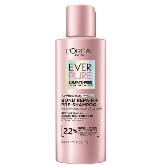 L'Oreal Paris EverPure Sulfate Free Bond Repair Pre Shampoo Treatment, for All Hair Types, 5.1 fl oz