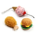 thumbnail image 3 of Jouets pour Animaux de Compagnie en Peluche, Nourriture Vocale, Frites, burger, Poulet, 3 of 21