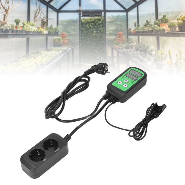 Controlador De Humedad, Regulador De Humedad Con Pantalla LED De Doble Relé Para Invernaderos, Cultivo De Hongos, Tiendas De Campaña Con Alarmas De Sensor Y Control De Carga De
