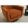 thumbnail image 5 of U-shaped Fully Assembled Swivel Chair, Round Barrel Chair with Velvet Fabric, Modern Accent Chair for Living Room, Bedroom, Apartment, Villa (Burnt Orange), 5 of 8
