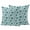 Ombre Turquoise, variant on 2 Pack Outdoor Waterproof Throw Pillow Covers,Abstract Sage Green Leaves on Vintage Decorative Square Pillow Case Patio Pillowcases for Chair Couch Sofa 16x16in