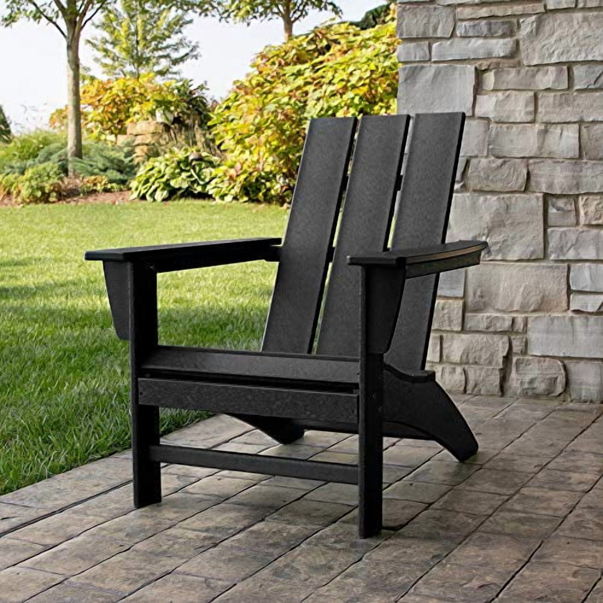 POLYWOOD Modern Outdoor Adirondack Chair in Green