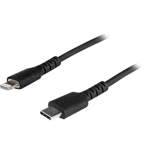 StarTech.com RUSBCLTMM1MB 1m (3.3ft) USB C to Lightning Cable - MFi Certified - Durable USB Lightning Charging Cable - Black (RUSBCLTMM1MB)
