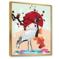 thumbnail image 3 of Designart 'Koi Fish With Crane Bird' Farmhouse Framed Canvas Wall Art Print, 3 of 5
