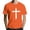Saffron, variant on Men's Crew Neck Short-Sleeve T-Shirt With Distressed Cross Pattern Casual Daily Wear Soft Lightweight Fabric Spring & Summer Trendy Tees,Navy,M