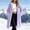 Purple, variant on Sevevn Womens Hooded Sherpa Fleece Cardigan Jacket Open‑Front Mid‑Length Loose Coat with Hand Pockets Navy L