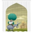 thumbnail image 3 of Ambesonne Donkey Shower Curtain, Cartoon of Nasreddin Hodja, 69"Wx70"L, Multicolor, 3 of 3