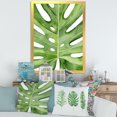 thumbnail image 3 of Designart 'Close Up Green Monstera Leaf Tropical Palm' Tropical Framed Art Print, 3 of 4
