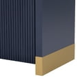 thumbnail image 6 of EUROCO 59.8" Sideboard Storage Buffet Cabinet, MDF Buffet Cabinet with Curved Corner Design, 4 Wavy Door Panel and 2 Adjustable Shelves for Study, Living Room and Entrance,Navy Blue, 6 of 7