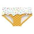 thumbnail image 2 of Girls Swimsuits Ice Cream Print Quick Dry Elastic Brief Underwear for Vacation Toddler&nbsp;Bathing Suit&nbsp;Girl White 3 Years-4 Years, 2 of 4