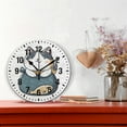 thumbnail image 2 of Yayeee 10" Wall Clock Battery Operated Quartz Round Silent Non-Ticking Home Decor,Blue Cute Cat, 2 of 6