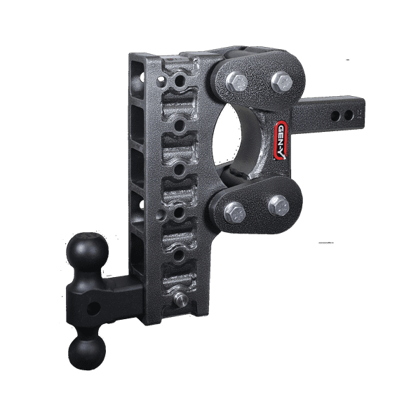 GEN-Y GH-1016 The BOSS TORSION-FLEX Adjustable 10" Drop Hitch with GH-031 Dual-Ball for 2" Receiver - 10,000 LB Towing Capacity - 1,100 LB Tongue Weight