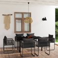 thumbnail image 1 of vidaXL 7 Piece Garden Dining Set Black, 1 of 5