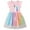 Pink(unicorn), variant on Kids Girl Rainbow Tutu Dress Sleeveless Casual Unicorn Sundress for Summer Girls 2-7 Years