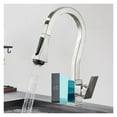 thumbnail image 2 of Digital Display Kitchen Faucet, Brushed 4 Functions Single Handle Pull Out Kitchen Sink Mixer Hot And Cold Water Taps, 2 of 19